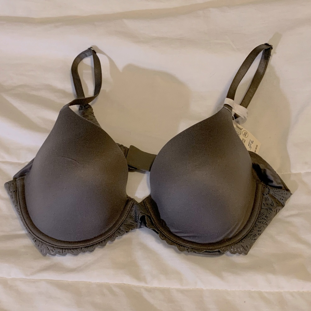 NWT Aerie Charcoal Lace Real Sunnie Full Coverage Bra